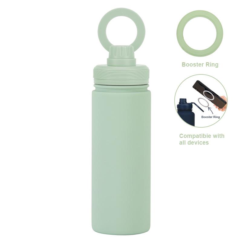 Sportwasserflasche aus Edelstahl, Weithals, tragbar, magnetischer Wasserbecher, Outdoor-Sport-Thermosbecher