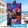 Custom Name KPop Cartoon Beach Towel Microfiber Beach Towel, Lightweight and Quick-Dry, for Summer Travel, Swimming Pool Gift
