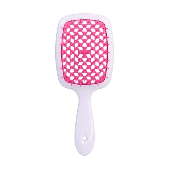 Brosse à cheveux démêlante ventilée avec poignée ergonomique, massage du cuir chevelu, cheveux mouillés, secs, longs, bouclés, moelleux, peigne en nid d'abeille, outil de coiffure pour femmes et filles