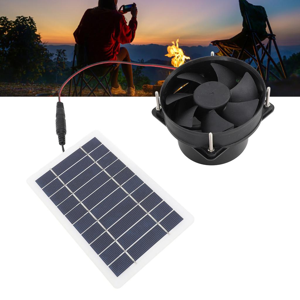 Solar Panel Power Fan Solar Panel Powered Fan Kit Portable Easy Installation Eco Friendly Efficient for Outdoor for Pet Houses
