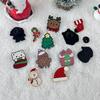 Christmas Cartoon Brooch Cute Metal Elk Santa Brooch Simple Versatile Badge Trinket