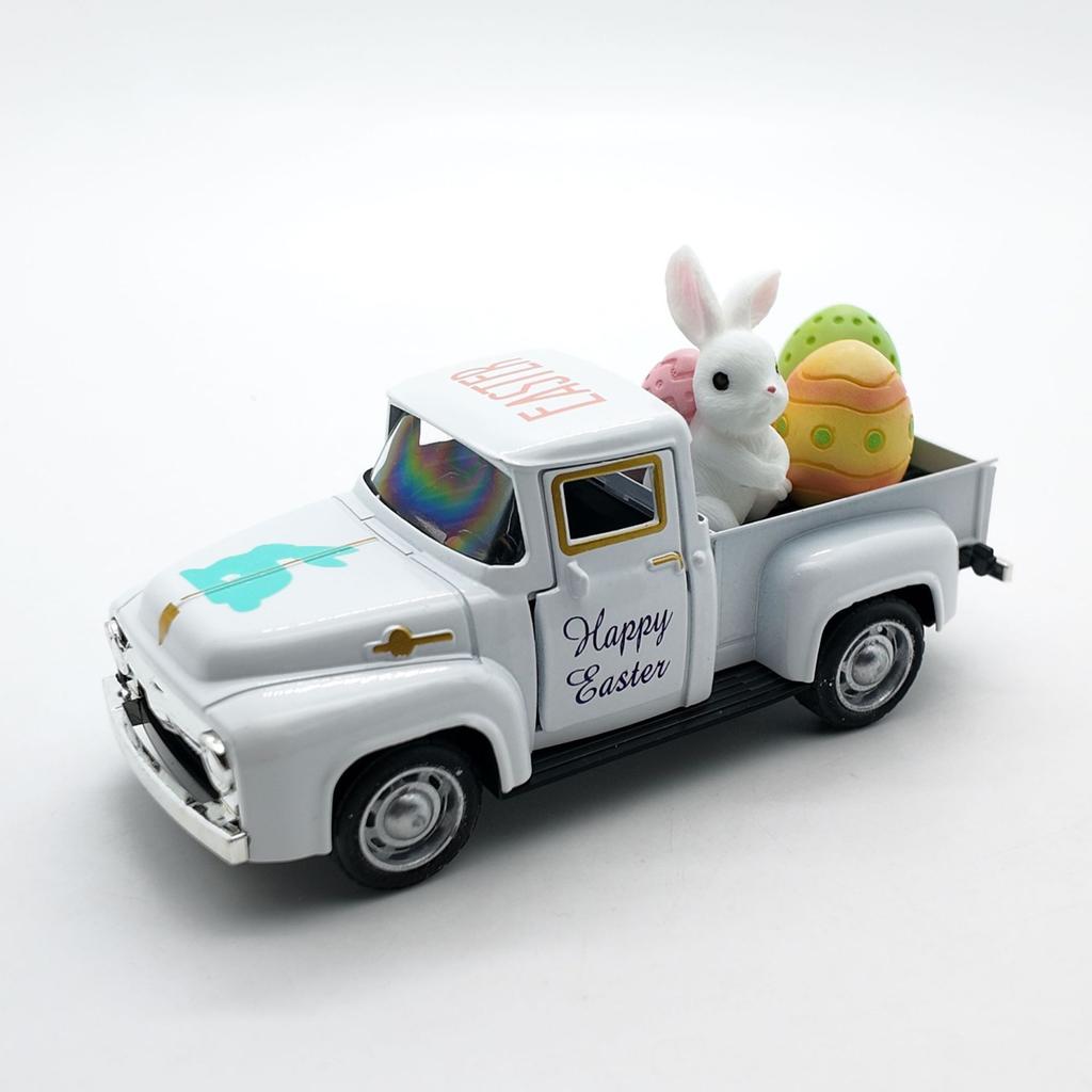 Easter Decorations For Children, Including A Bunny Car Die- Model.