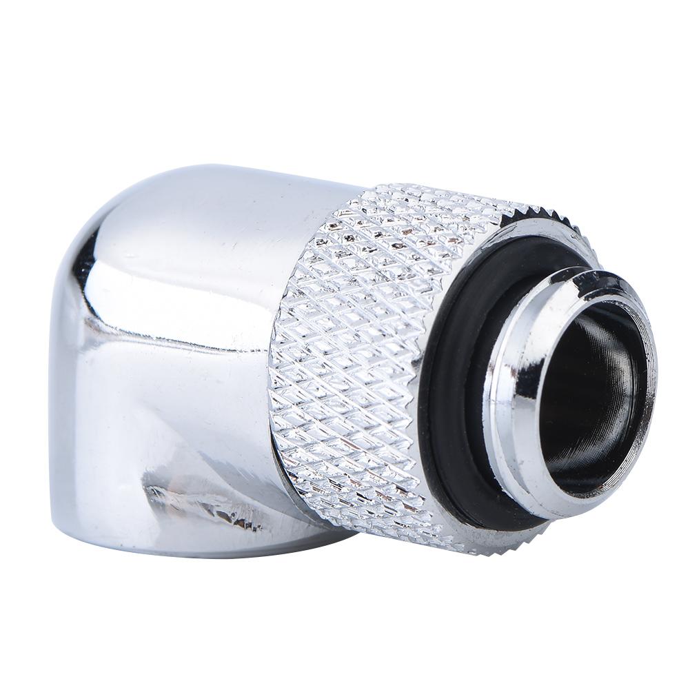90 Degree Angle   Tube Fitting PC Water Cooling G1Celsius4 Thread Elbow Connector Black