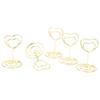 20Pcs Table Number Holder Heart Shaped Stable Sturdy Metal Widely Used Place Card Holder for Home School