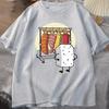 Sushi Garderob T-shirt Dam Herr Rolig Högkvalitativ T-shirt Bomull Grafiska T-shirts Lös Kortärmad Tryckt T-shirt Herr Toppar