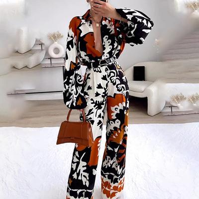 Moda Feminina Casual Primavera Outono Manga Longa Calças Ternos
