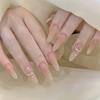 Ins Style Press On Nails Butterfly Pearl Handmade Fake Removable Women