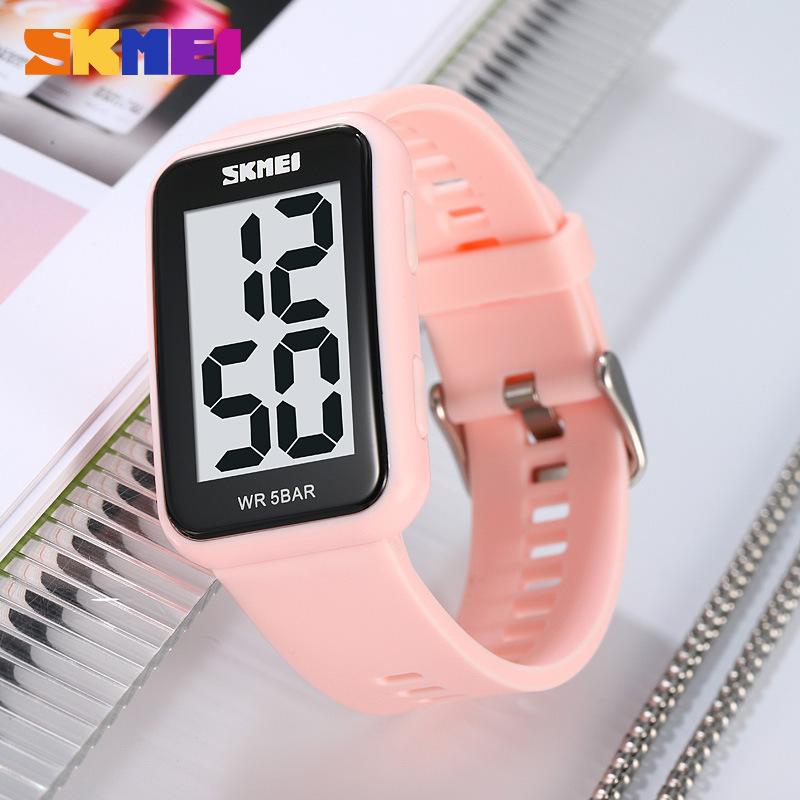 Moment US Square LED Digital Electronic Watch Student Waterproof Outdoor Sports Electronic Watch