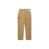 Li Ning Skateboard Series Solid Color Straight Loose Casual Pants Men Bottoms Yellow Brown AKXU101-2