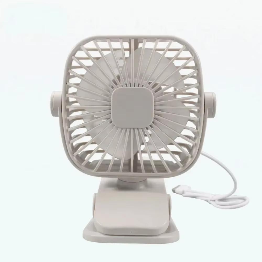 Mini clip electric fan, which can rotate 720 degrees. The stand supports USB charging, and multiple gears can be adjusted.