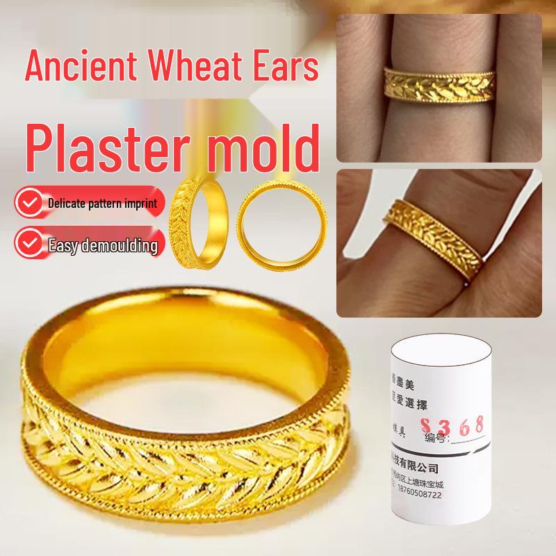 Ancient Wheat Ear Ring Twist Mold for DIY Gold & Silver Jewelry