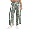 Women's Wide Leg Track Pants with High Waist Side Stripes Lightweight Parachute Pants with Pockets