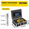 30M Sewer Inspection Video Camera 7” Monitor Pipeline Inspection Camera Drain Camera Industrial Endoscope HD DVR Recorder with 8GB Card