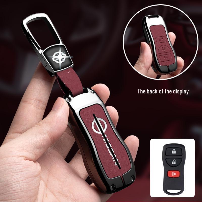 Metal Keychain Cover for Nissan Qashqai, X-Trail, Tiida, Kicks, Murano, Sylphy, Terra