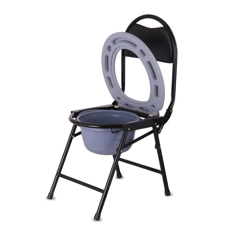 150KG Load Bearing Foldable Toilet Seat  Household Elderly Toilet Chair Pregnant Woman Portable Mobile Toilet Stool Chair
