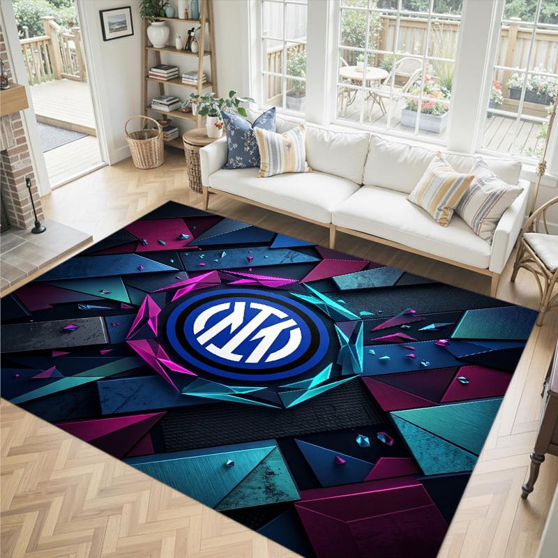 Borussia Dortmund Design Crystal Velvet Carpet Cozy Non?Slip Printed Rug For Bedroom Living Room Entrance