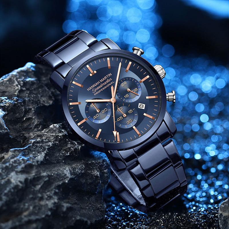 Six-Hand Multi-Function Business Men's Waterproof Calendar Watch Elegant Men's Wristwatch