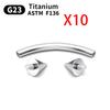 10 Stück Augenbrauen Piercing Schmuck Labret Lippenstecker G23 Titan Septum Piercing Nasenring C-Stab Körperschmuck Für Frauen