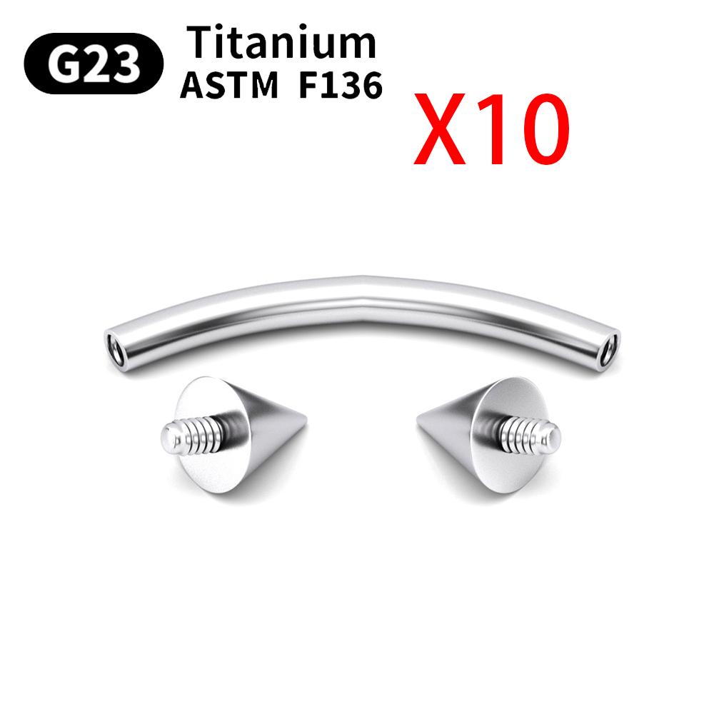 10 Stück Augenbrauen Piercing Schmuck Labret Lippenstecker G23 Titan Septum Piercing Nasenring C-Stab Körperschmuck Für Frauen
