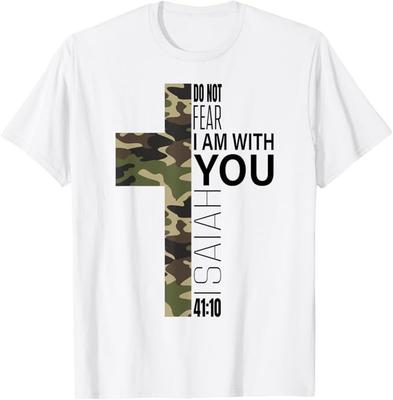 Isaiah 41 10 Do Not Fear Faith Christian Bible Verse Camo T-Shirt