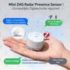 Mini Zigbee Human Presence Sensor 24G Mmwave Radar Detector Occupancy Sensor,Static/Motion Detect,For Tuya Home Assistant Z2MQTT