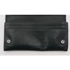 Used Prada Saffiano Leather Flap Long Wallet, Triangle Logo, Black, with Guarantee Card