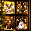 Christmas Atmosphere Santa Claus and Reindeer Snowflake Festive Glass Door and Window Decorative Stickers
