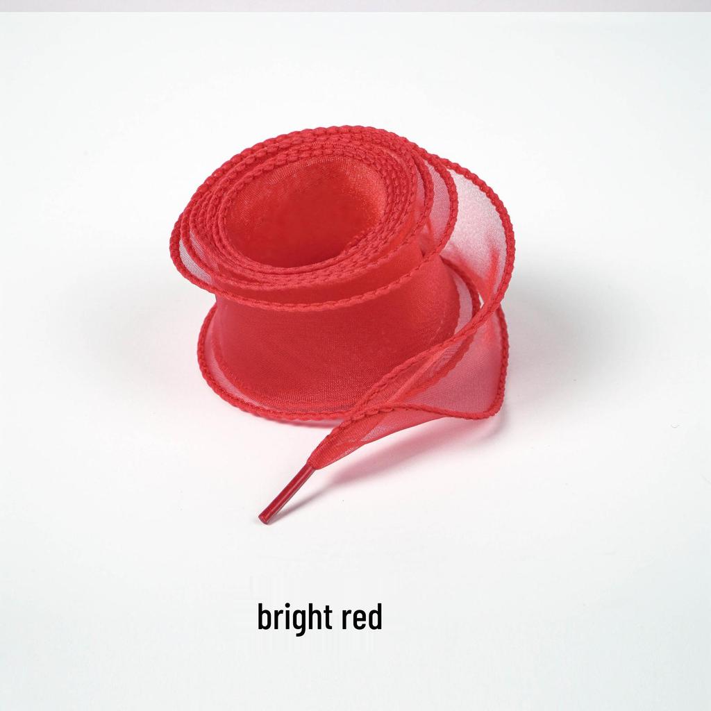 Fairy Wave Silk Chiffon Curly Shoelaces for German Trainers and Air Force One - Canvas Rope, 1 Pair