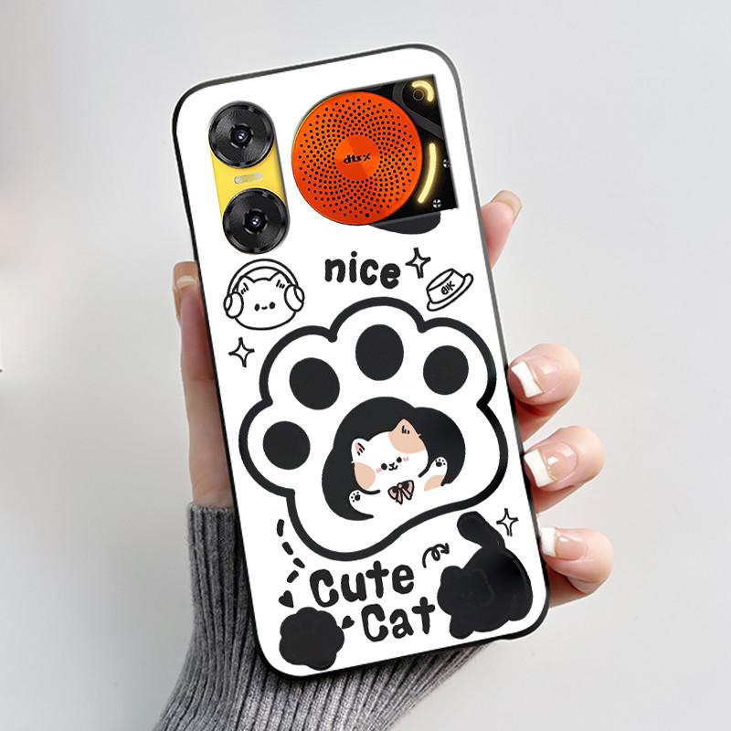 Custodia per Telefono Per ZTE Nubia Music 2 Custodia Z2460 Z2353 Estetica Gatto Carino Astronauta Nera Morbida TPU Silicone Copertura Protettiva Integrale