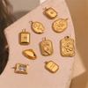 DIY Jewelry Making Necklace Pendant Practical Stainless Steel Gold Tone Pendant Charms For Handmade Accessories