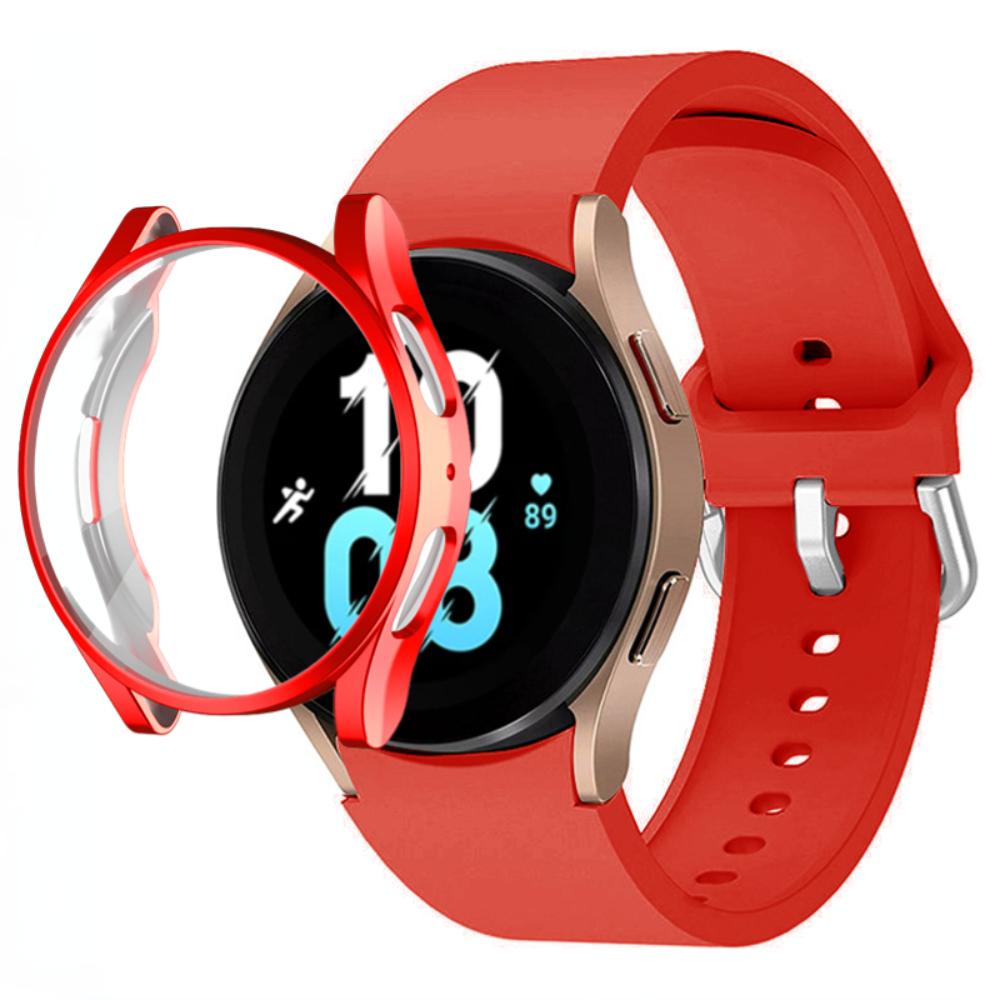 Silicone Strap+TPU Case for Samsung Galaxy Watch 5 44mm 40mm/4 44mm 40mm Sport Wristband for Samsung Watch 5/4 Protective Shell