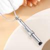 Stainless Steel Mindfulness Pendant Meditation Tool Meditation Necklace Breathing Whistle  Couple
