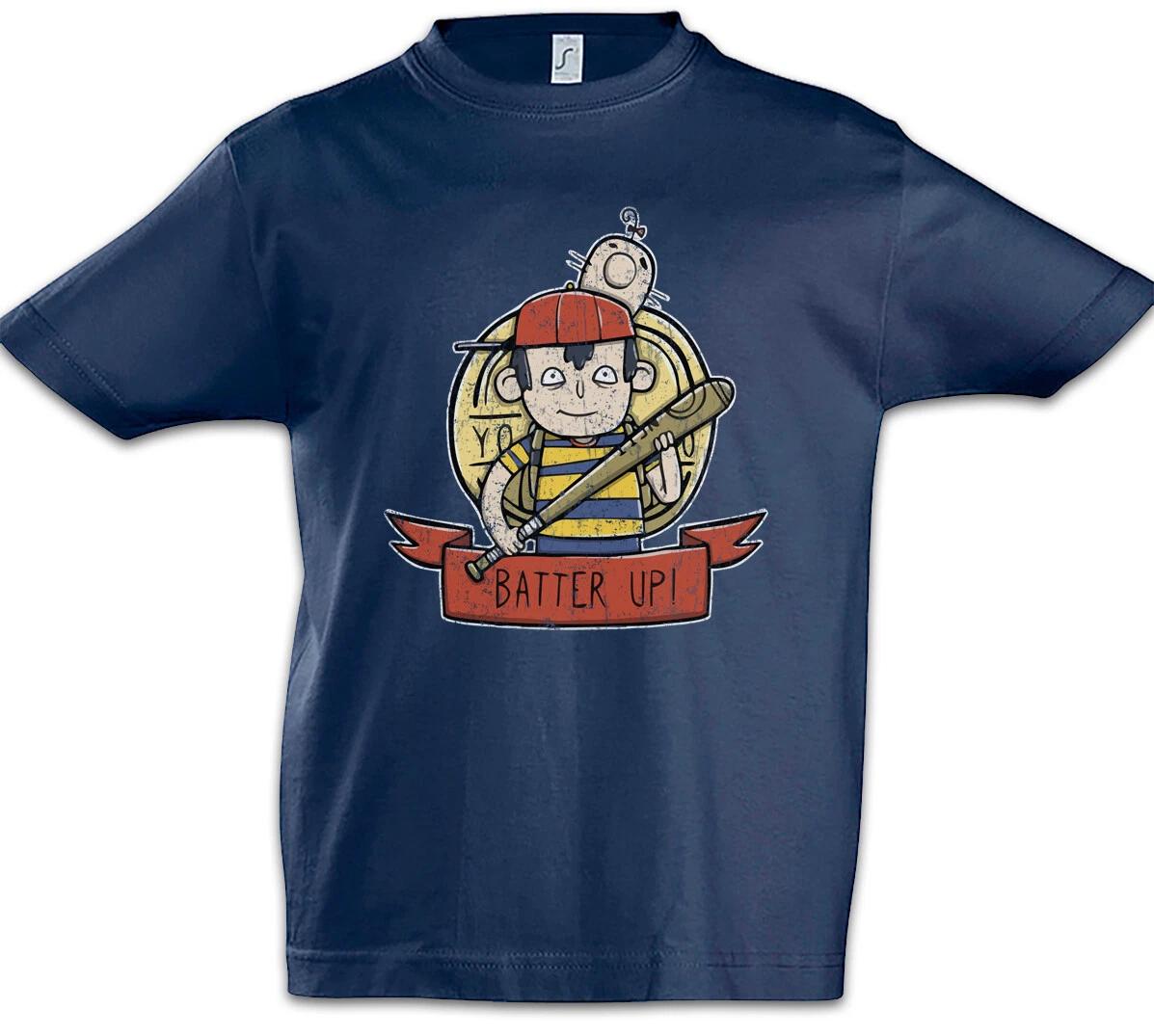 Batter Up Kids Boys kids boys T-Shirt Earthbound Gamer PC George and Maria Mother 150