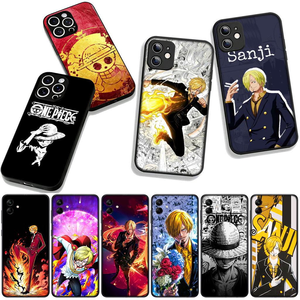 For Samsung Galaxy A25 A37 A57 A12 A14 A41 A50 A51 A70 A71 A72 A21S A04 M15 Note 20 9 8 10 Case Cartoon Luffy Sanji One Piece