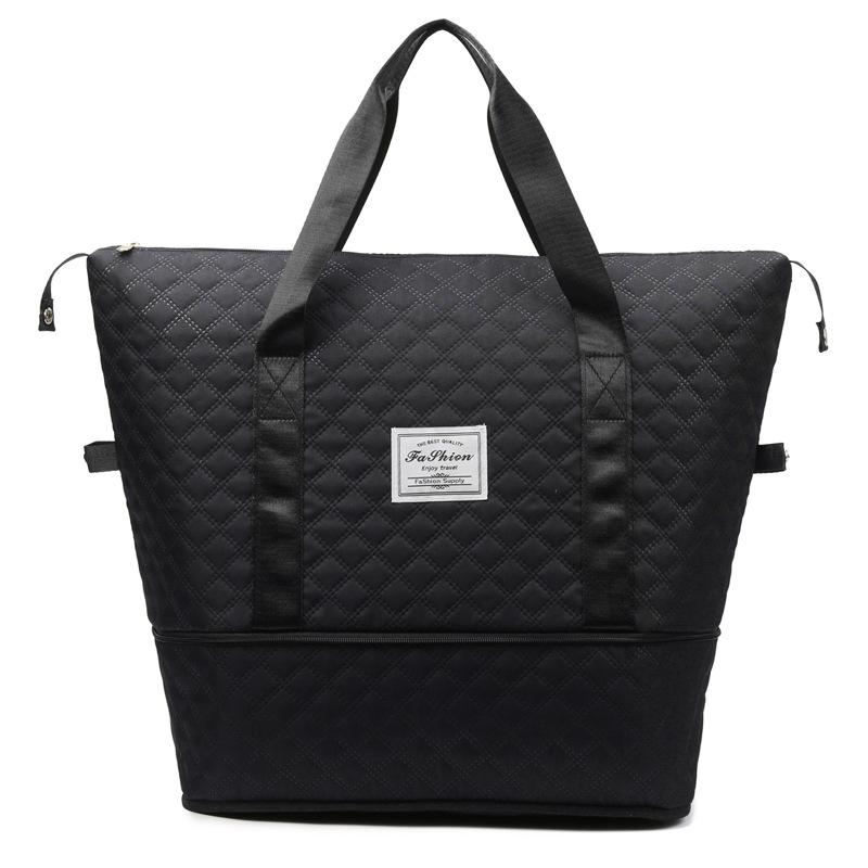 Dry and Wet and Dry Leisure Fitness Bag Short-distance Outings with Large Capacity Expandable Diamond Luggage Bag Can Be Used To Pull Rod