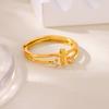 Hot-selling Gold Ring Women's Cross Diamond Ring Adjustable and Simple