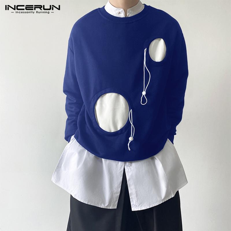 

INCERUN осень-весна мужские топы с капюшоном