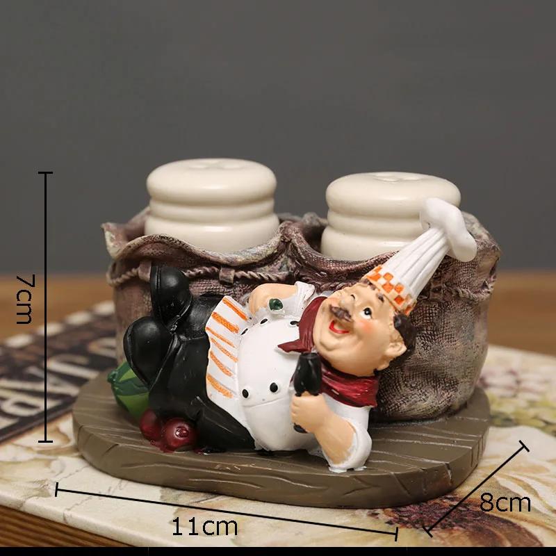 Bearded Chefs Creative Figures Statue Desk Decoration Professional Chef Character Resin Sculpture Ornaments Modern Home Decor