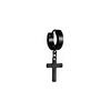 Huggie Black Cross Earring - Kh-008
