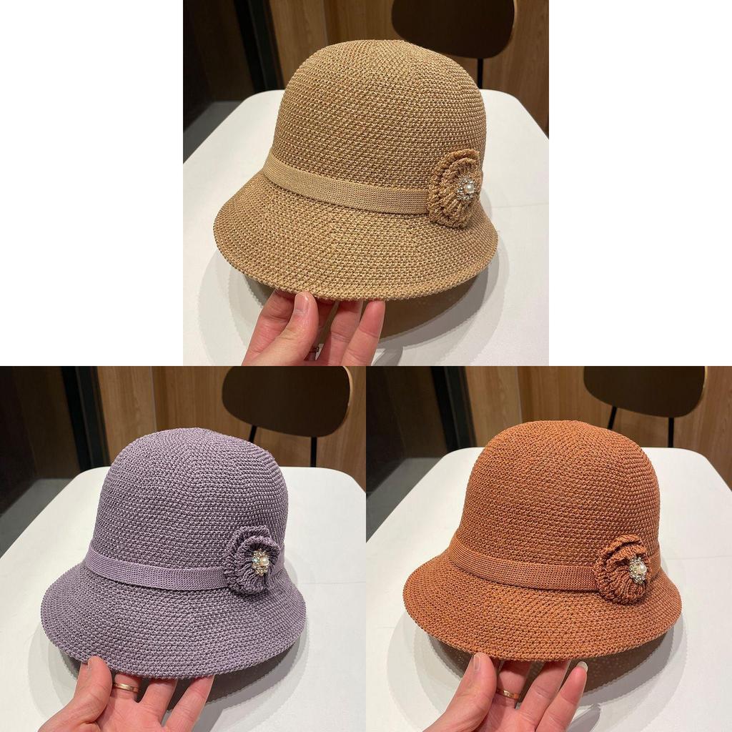 Summer Ladies Hat With Floral Pattern And Sun Protection For Outdoor Travel