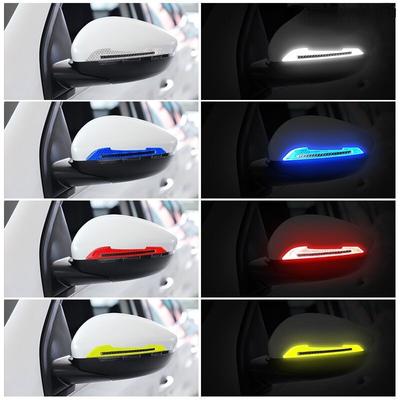 Reflective Stickers Warning Strip Tape Traceless Protective Car Sticker Warn On Car Rearview Mirror Exterior Auto Accessories