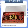 Tropical Caribbean Beach License Plate Frame Waterproof Aluminum Sunset Tree Print 5.9x11.8in Universal for SUV Truck