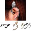Gothic Dragon Ear Clips With Alloy Material And Vintage Copper Finish For Alternative Fashion