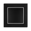 Bell switch with frame karlik mini, matt black/silver