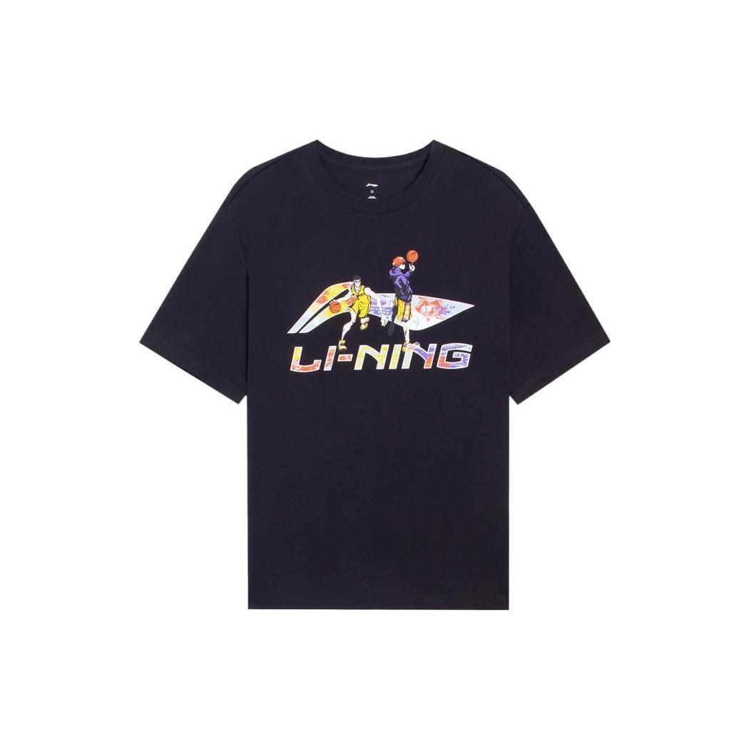 Li-Ning Hoops Cartoon Graphic T-shirt Black Men s AHSSD21-2 S