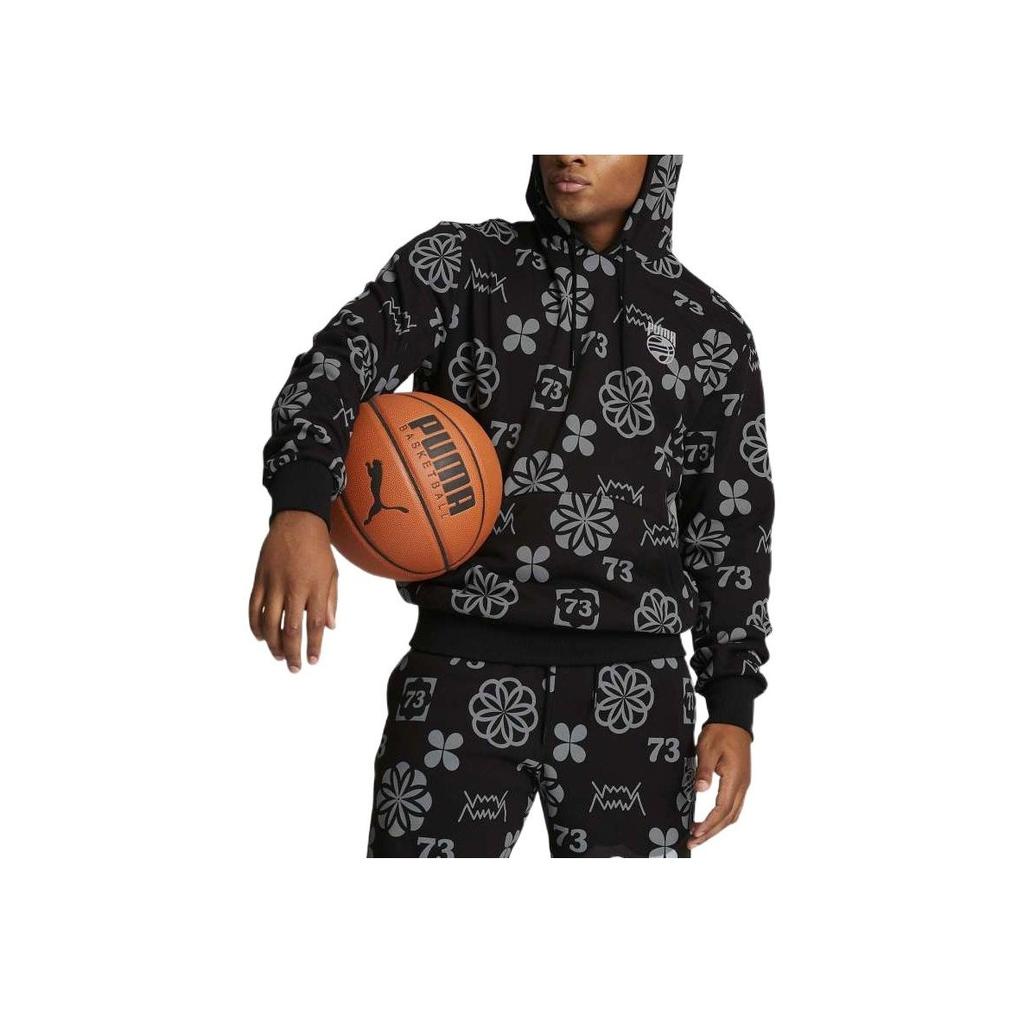 Puma Booster Clyde Print Hoodie Herren Hoodies Schwarz 536492-01