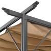 VidaXL Pergola avec toit rétractable Taupe 3x3 m Acier 180 g/m²