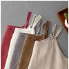 Women Cotton Linen Camisole Tank Top Short Plus Size Casual Top