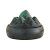 Sandalwood Ceramic Incense Burner with Lid, Fireproof for Household Use - Coarse Pottery Ornament for Indoor Incense Burning.
