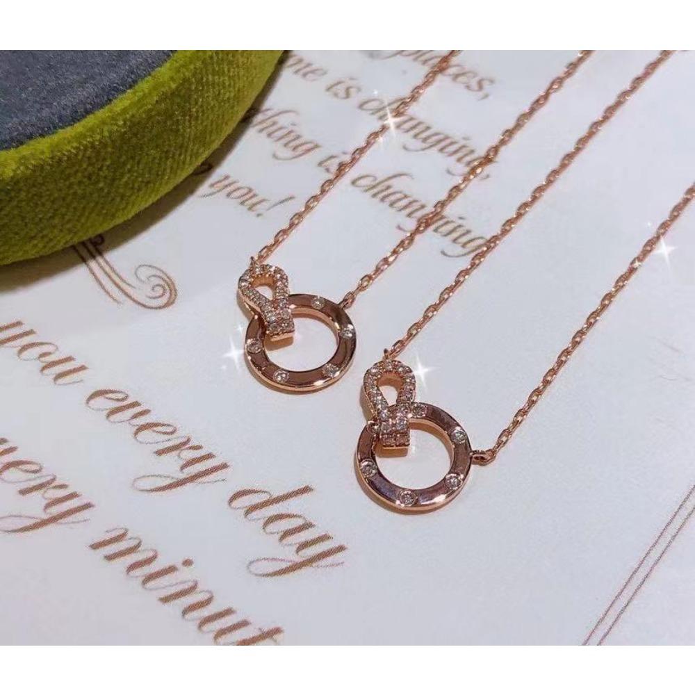 High Quality Clavicle Chain Ins Women's Pendant Double Ring